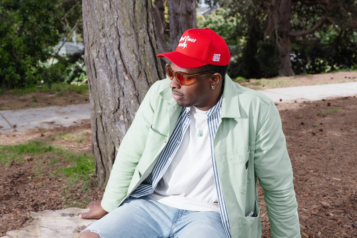 "Real Ones Only" Cursive| Bold Red & White Snapback