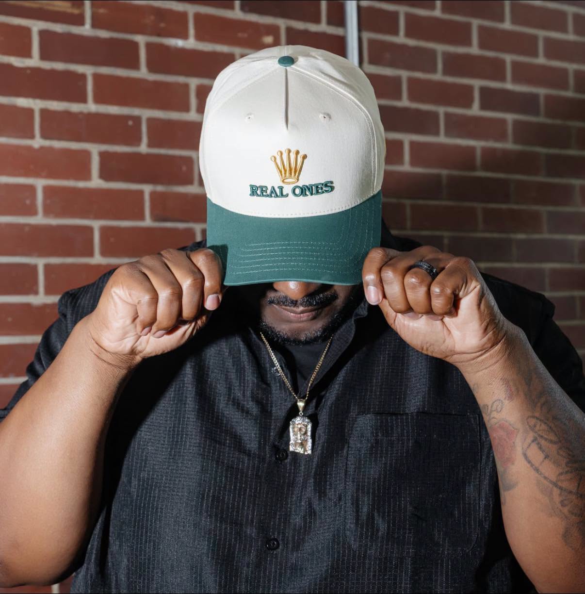 "Real Ones" On Time | Green, Gold and Cream