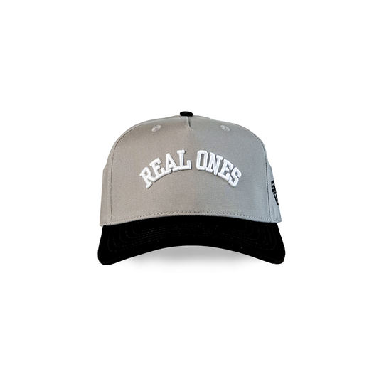 "Real Ones" Varsity Snapback Grey & Black