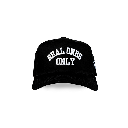 "Real Ones Only" Varsity Snapback Black & White