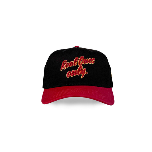 "Real Ones Only" Snapback Black & Red/Gold