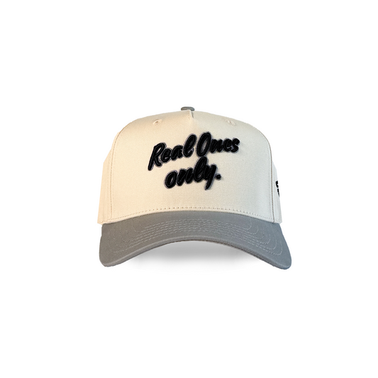 "Real Ones Only" Snapback Cream & Grey