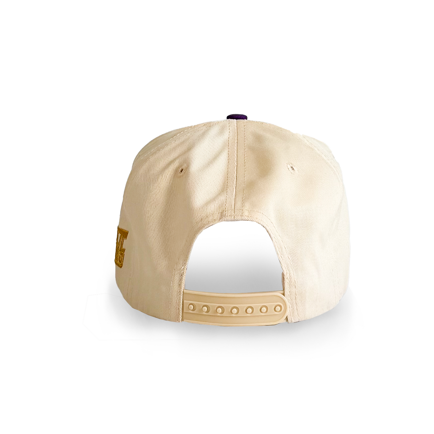"Real Dawgs Only" Varsity Lettering| Purple, Gold and Cream Snapback