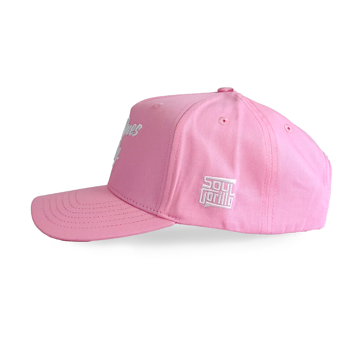 "Real Ones Only" Cursive| Pink & White Snapback