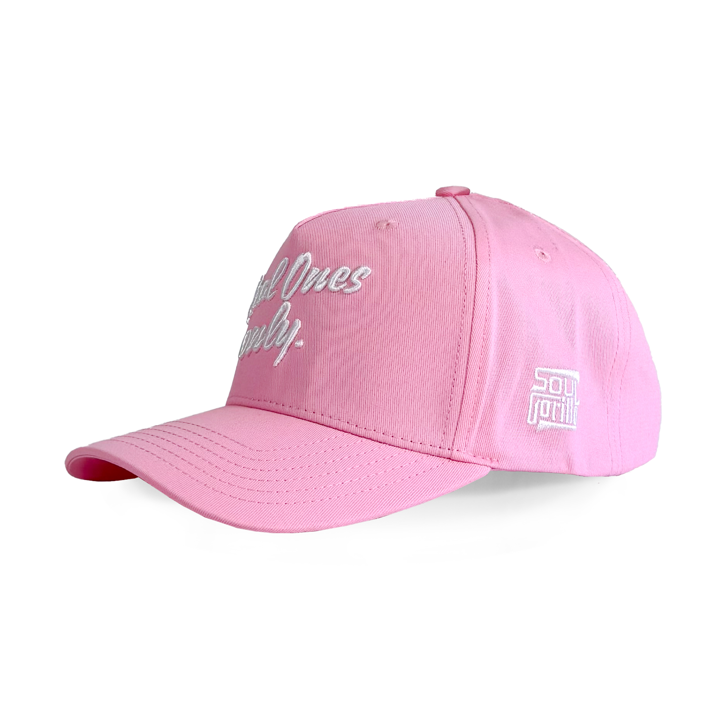"Real Ones Only" Cursive| Pink & White Snapback