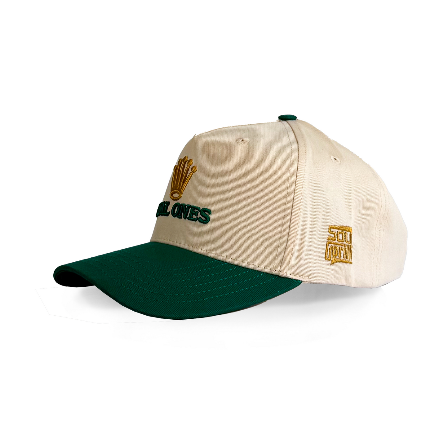 "Real Ones" On Time | Green, Gold and Cream
